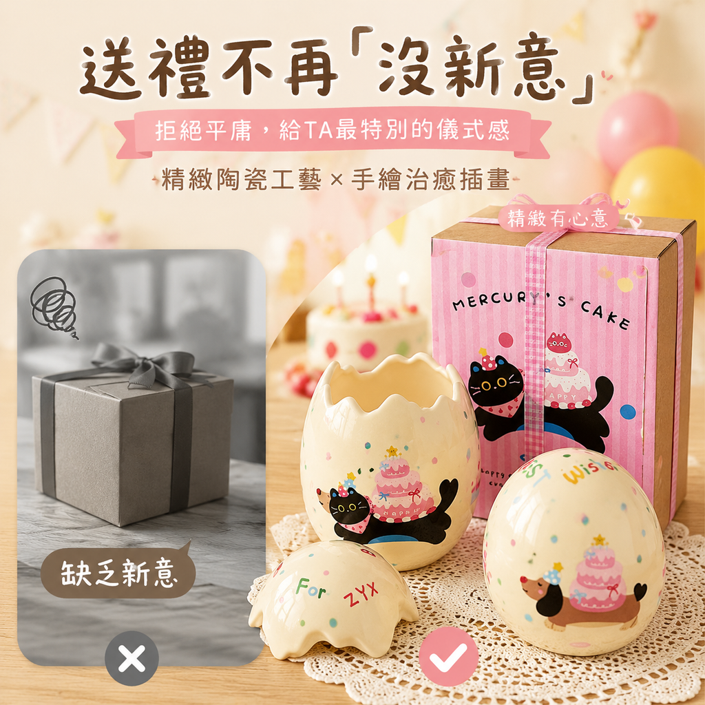 生日禮物破殼日生日蛋男女生閨蜜有意義蛋殼香氛禮盒畢業季情人節